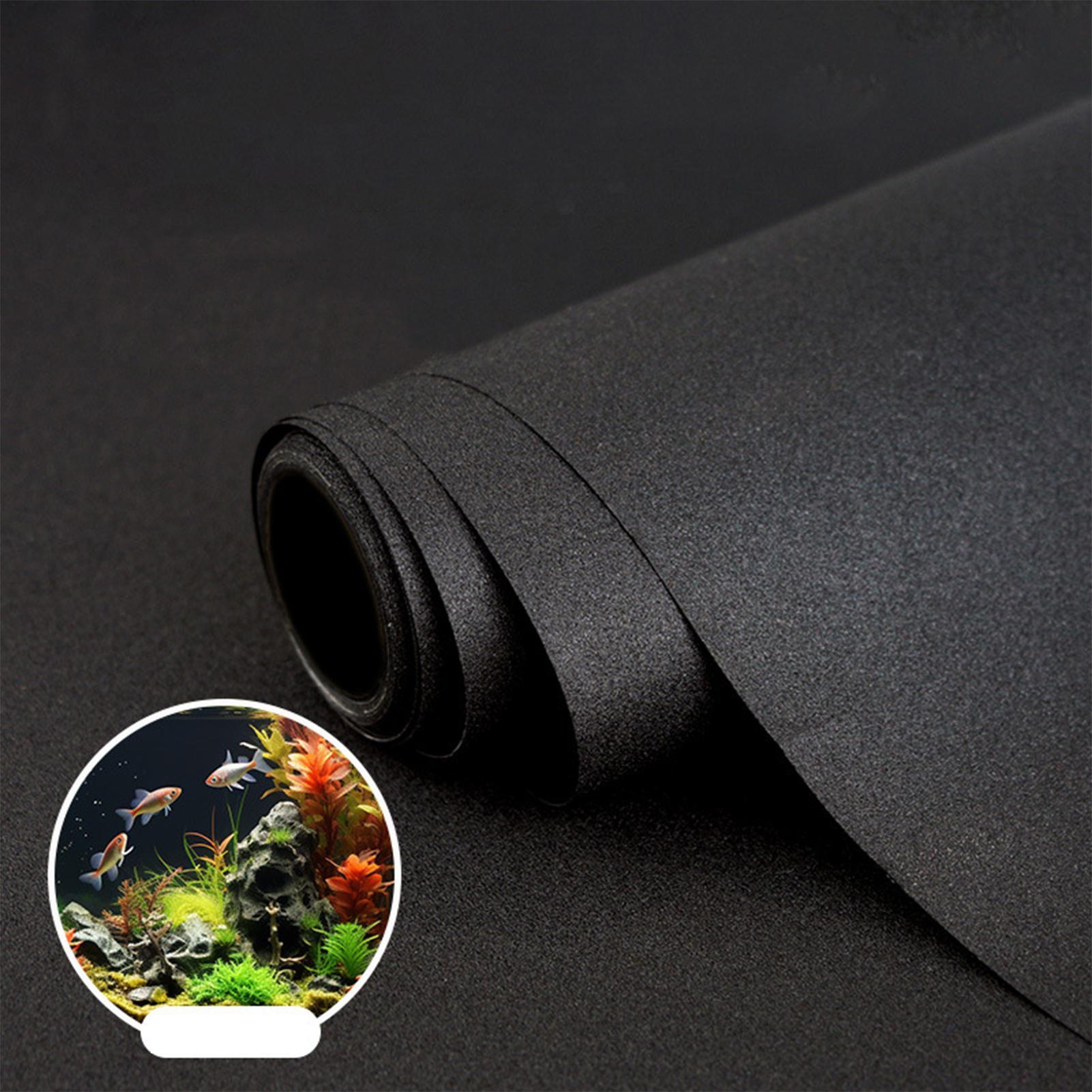 Aquarium Fish Black - Black Aquarium Background Static Cling PVC