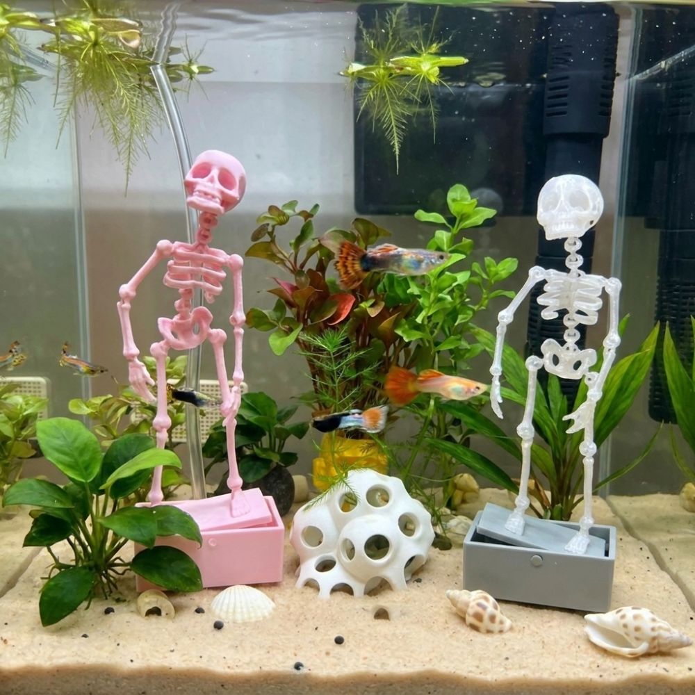 Aquarium Fish Diseases - 3D Printed Dancing Skeleton Aquarium Bubbler