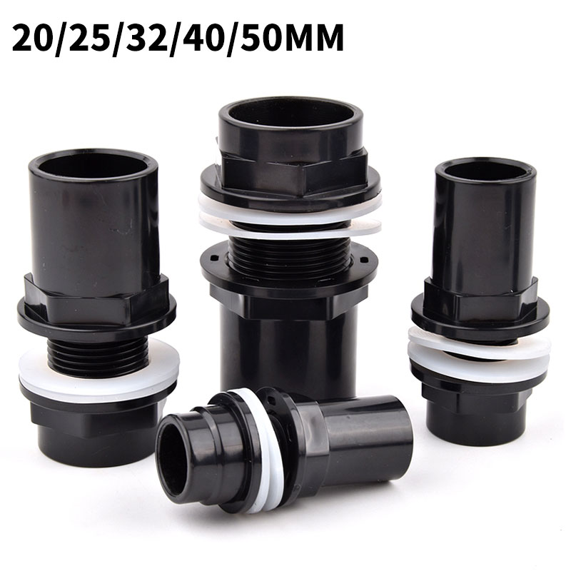 Aquarium Fish Black - 1Pc 20~50mm Black PVC Pipe Connector