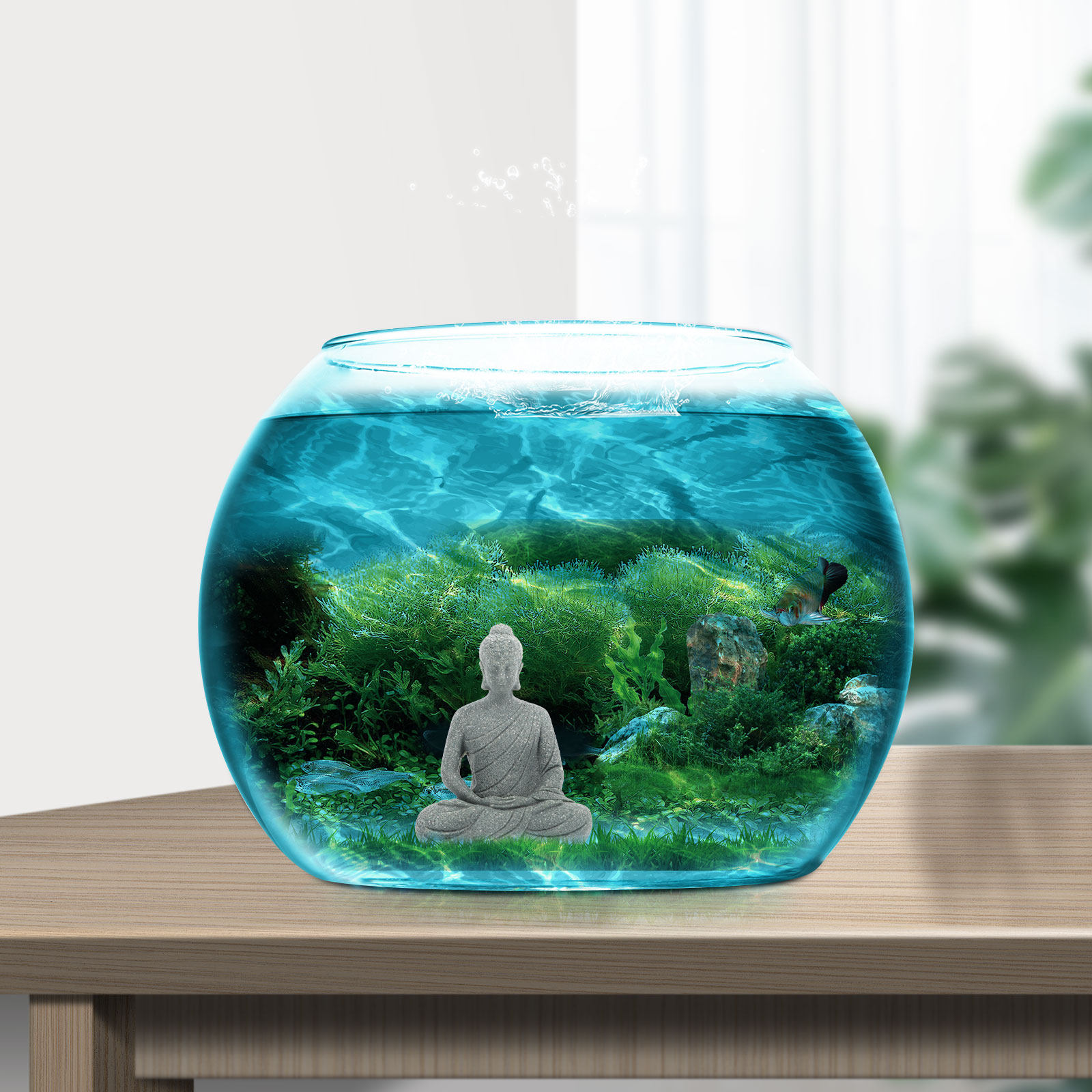 Mini Buddha Statue Resin Aquar - огляд і ціна Aquarium Fish Small