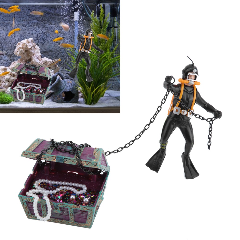 Resin Aquarium Ornament Live-A - огляд і ціна Aquarium Fish Black