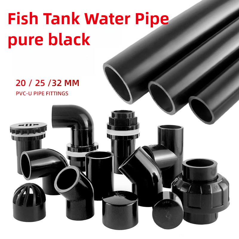 PVC Black Fish Tank Water Pipe - огляд і ціна Aquarium Fish Black