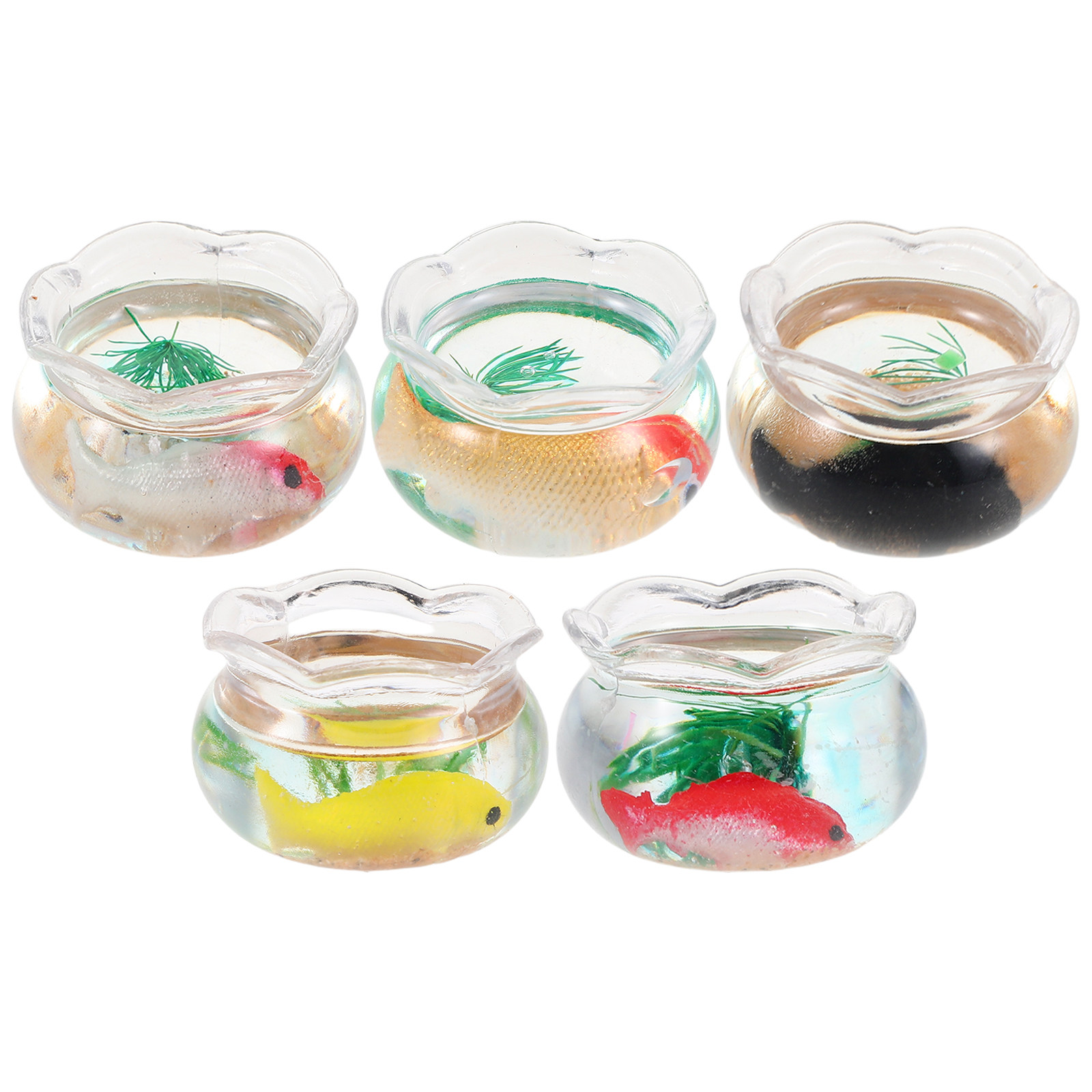 5Pcs Mini Fish Bowl Small Roun - огляд і ціна Aquarium Fish Small